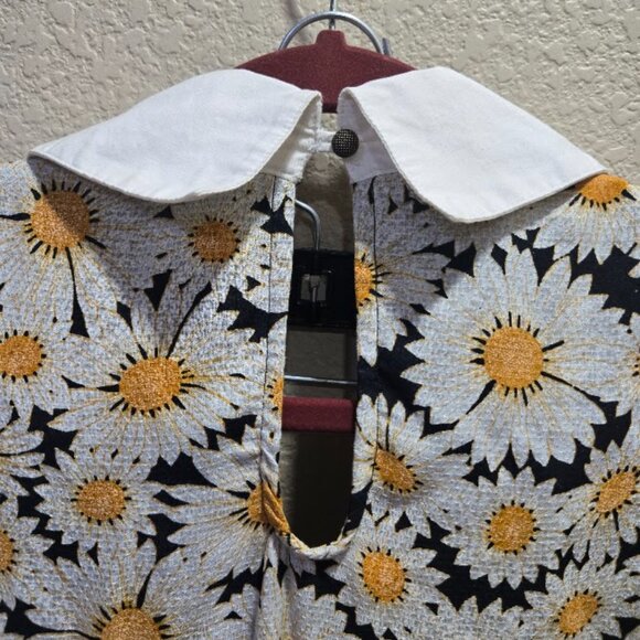 Anthropologie Maeve Puff Sleeve Printed Cutout Mini Dress Size s - Picture 13 of 16